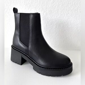 Madden Girl Trust Lug-Sole Chelsea Booties  -Black-